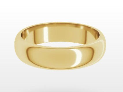 14k Yellow Gold 5mm Classic Wedding Band