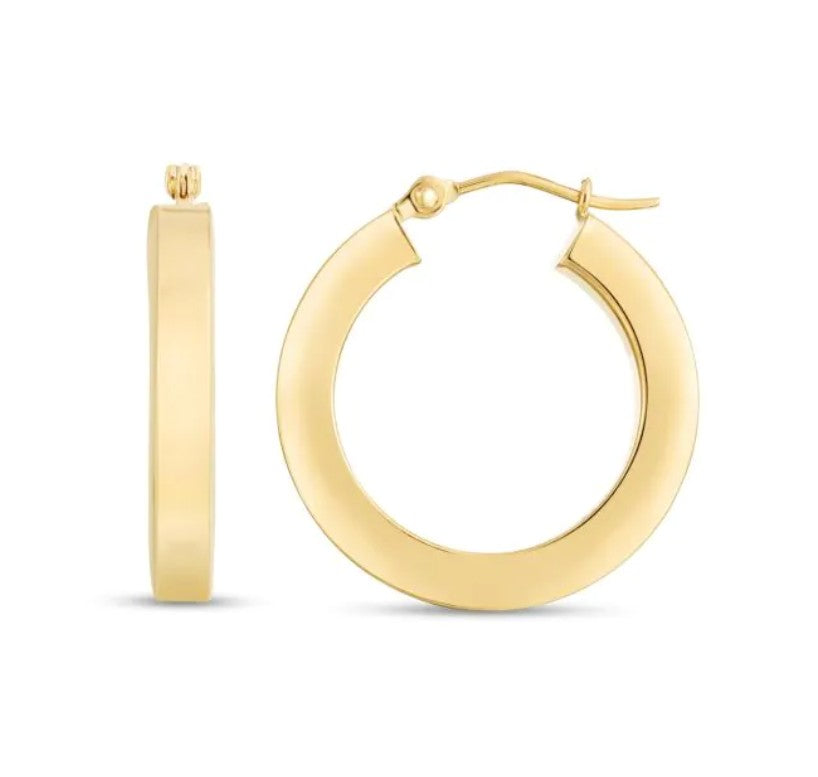 14k Gold Wedding Hoops