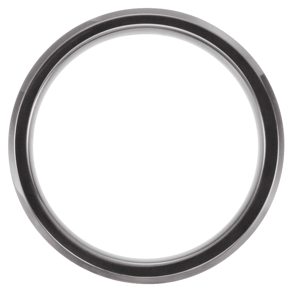 Black PVD Tungsten 8 mm Beveled-Edge Inlay
