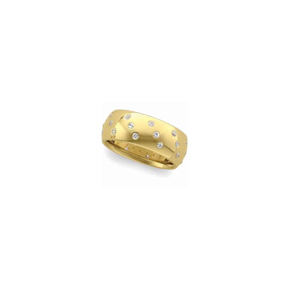 14K Yellow Gypsy-Set Eternity Band Sizes 5-8