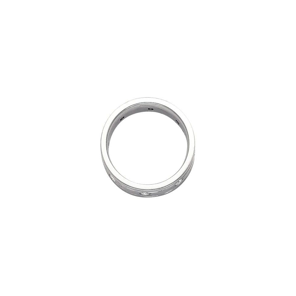 Classic 14K White Gold 1/2 CTW Lab Diamond Grooved Band