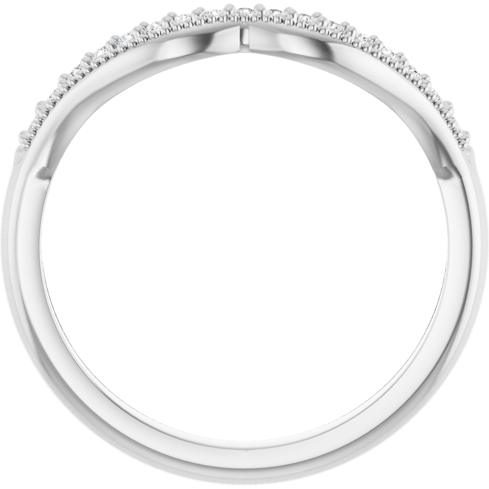 14K Gold 1/10 CTW Lab-Grown Diamond Contour Band