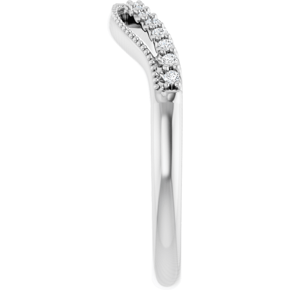 14K Gold 1/10 CTW Lab-Grown Diamond Contour Band