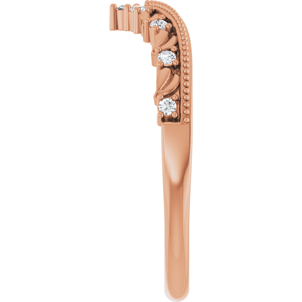 14K Gold .08 CTW Lab-Grown Diamond Contour Band