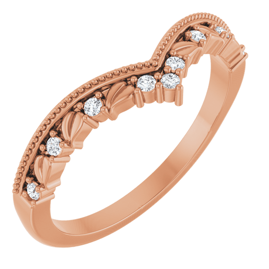 14K Gold .08 CTW Lab-Grown Diamond Contour Band