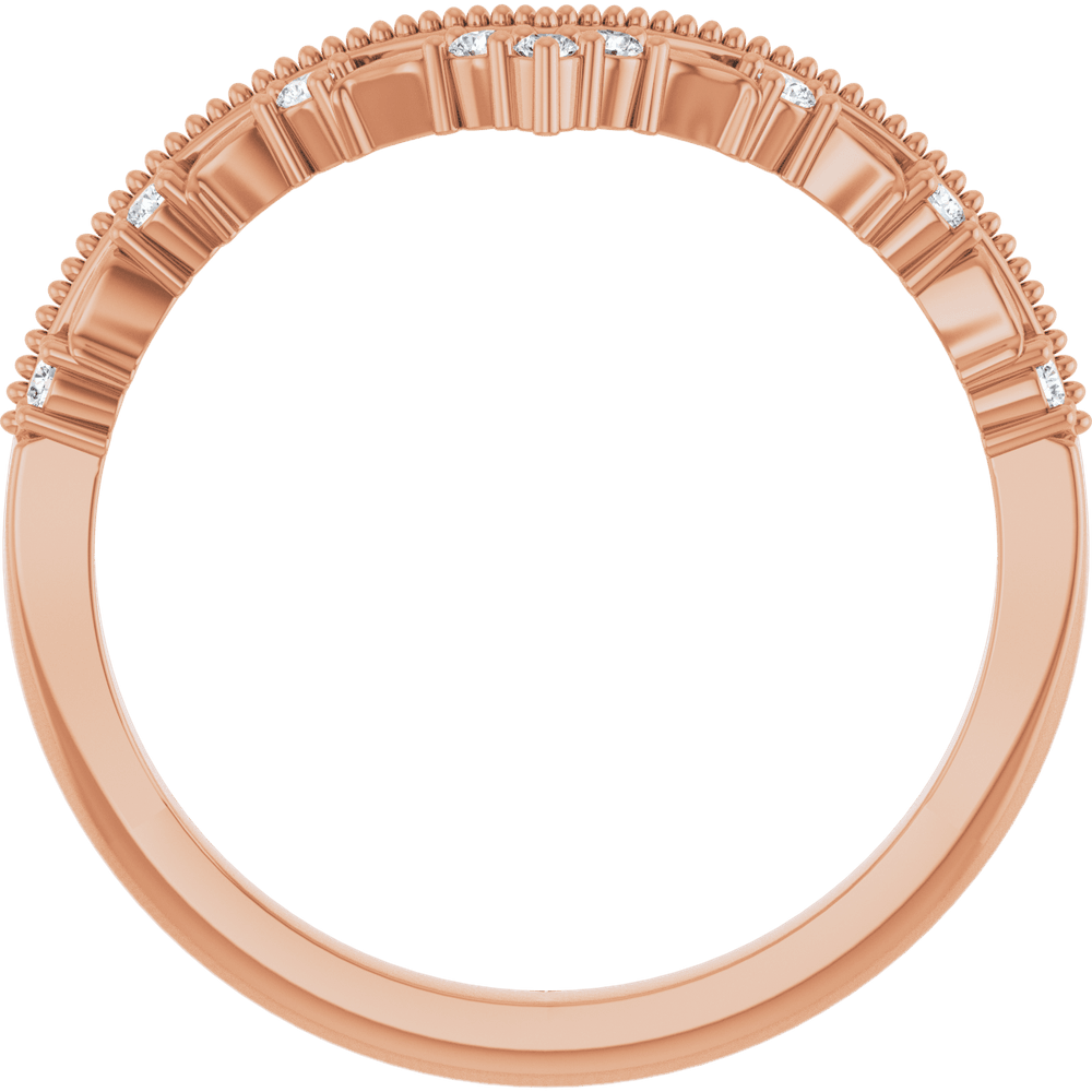 14K Gold .08 CTW Lab-Grown Diamond Contour Band