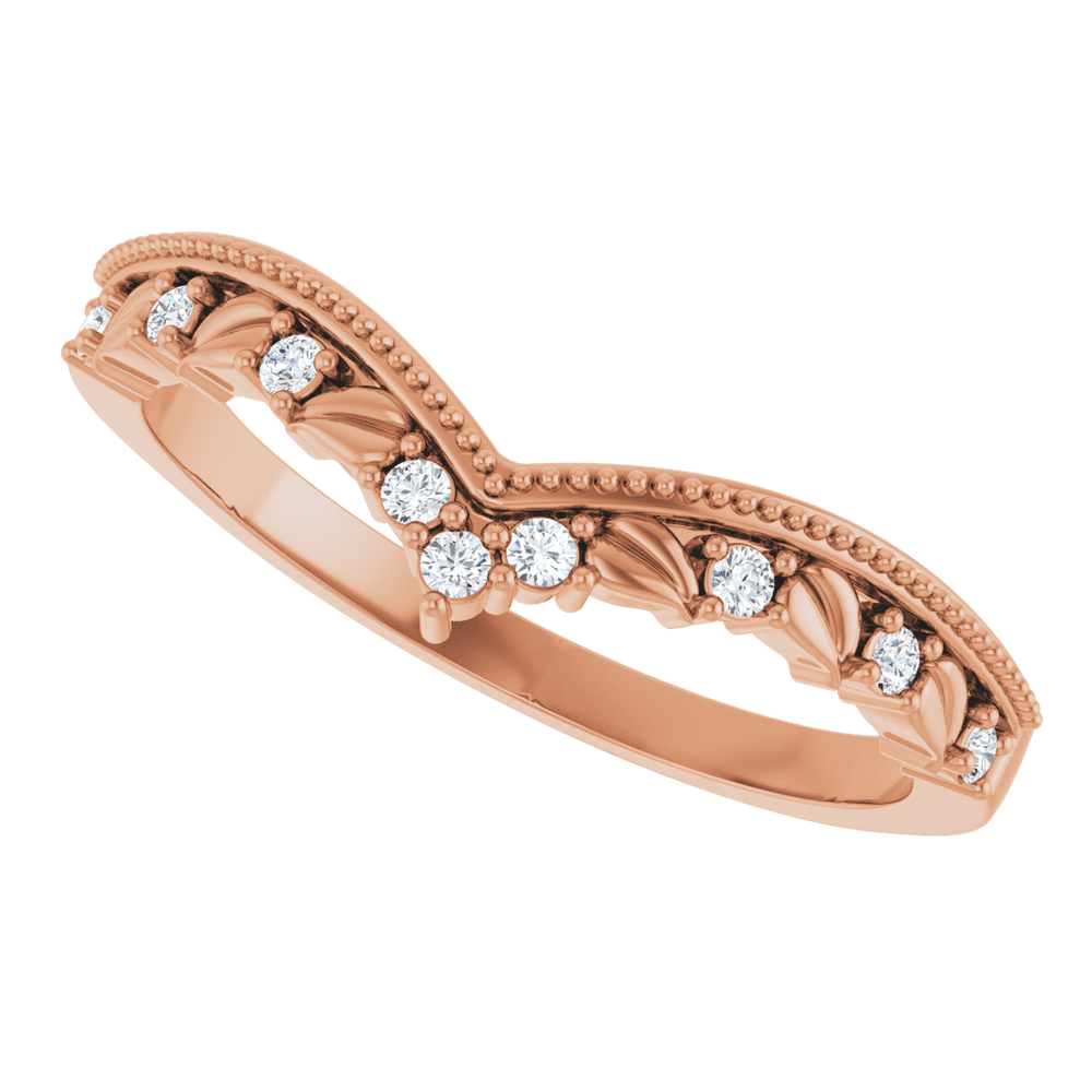 14K Gold .08 CTW Lab-Grown Diamond Contour Band