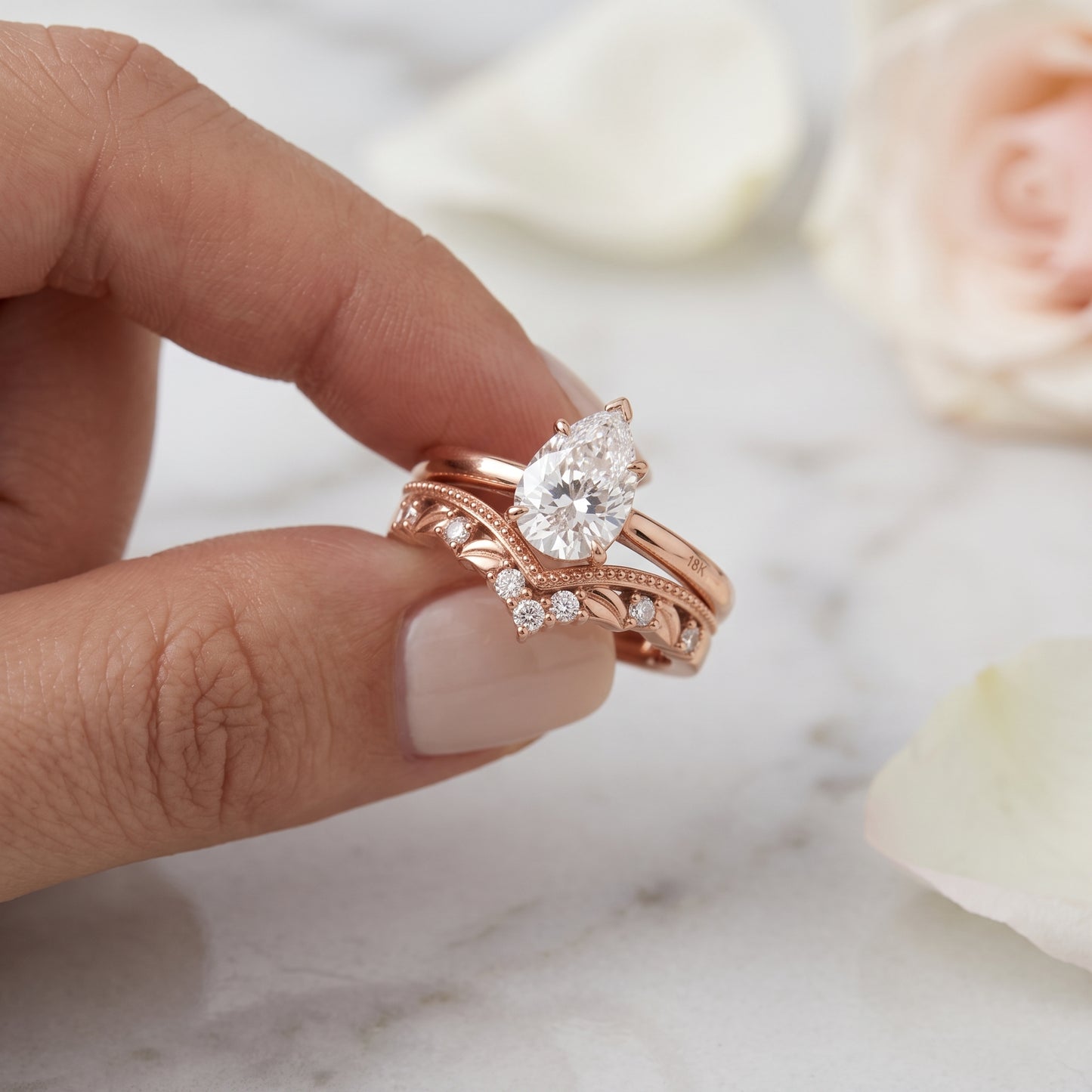 14K Gold .08 CTW Lab-Grown Diamond Contour Band