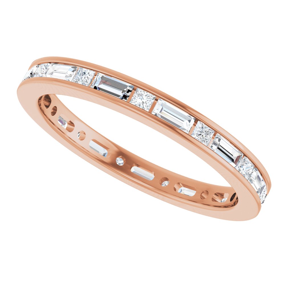 14k White Gold 0.90ctw Diamond Channel Set Band