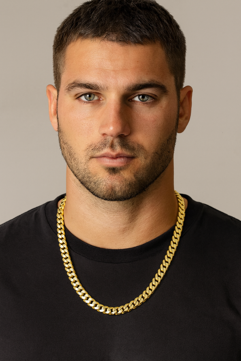 14K Yellow 7.4 mm Monaco Edge Curb 22" Chain