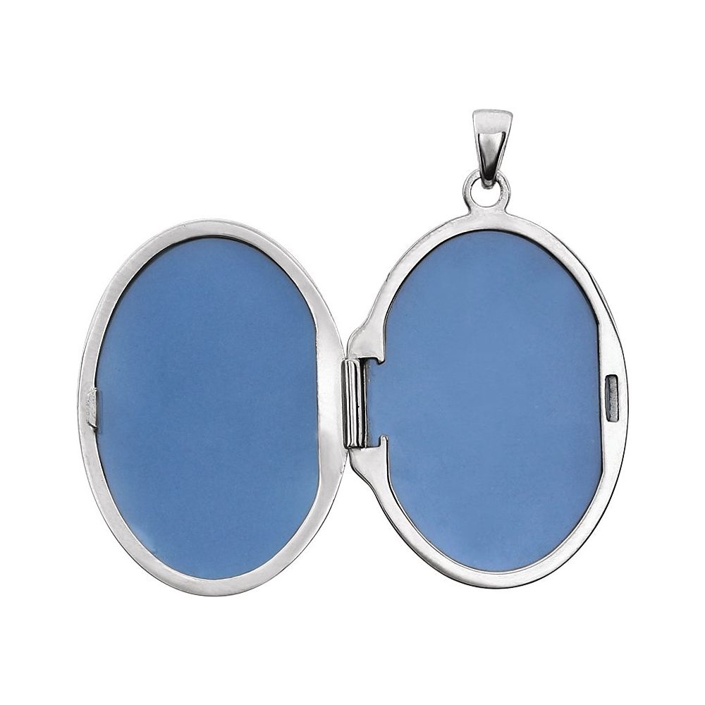 Sterling Silver Floral Locket (Engravable)