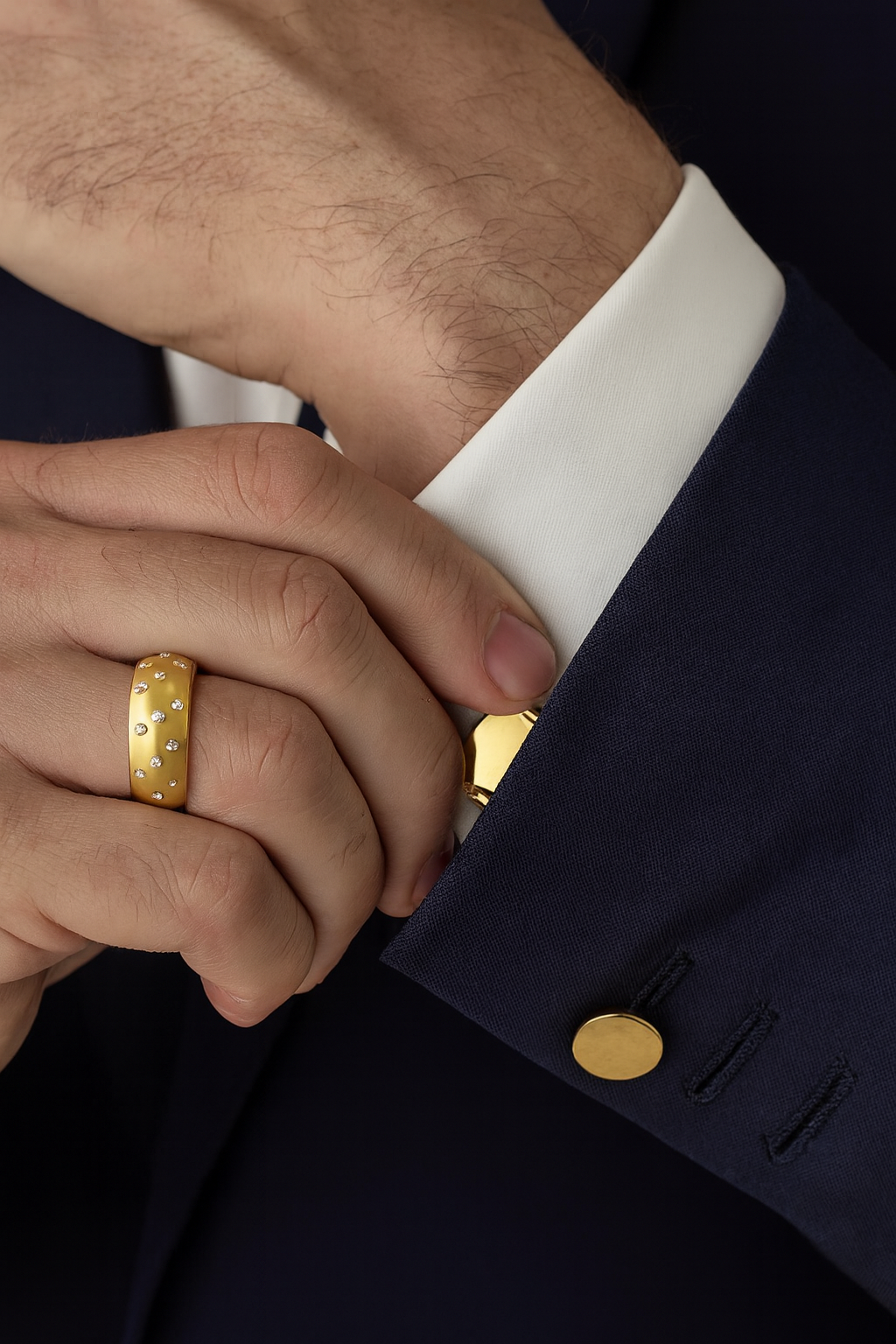 14K Yellow Gypsy-Set Eternity Band Sizes 5-8