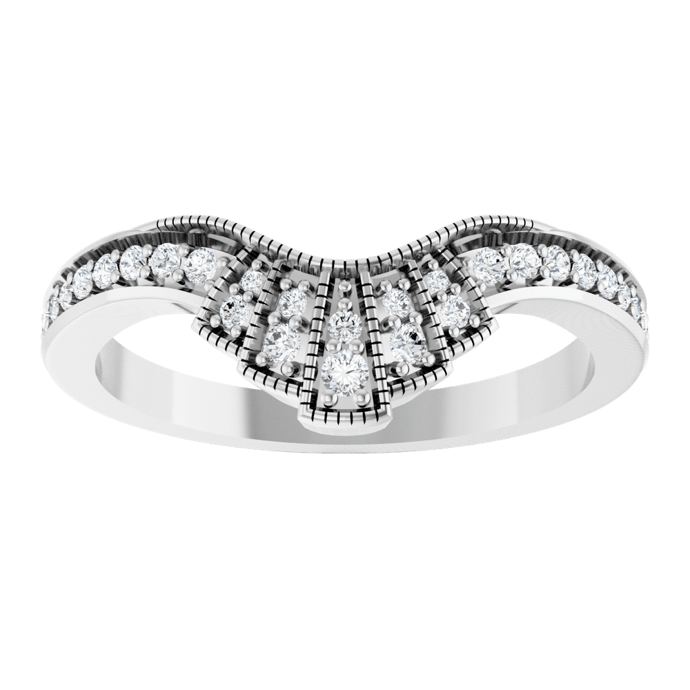 14K Gold 1/5 CTW Natural Diamond Contour Band
