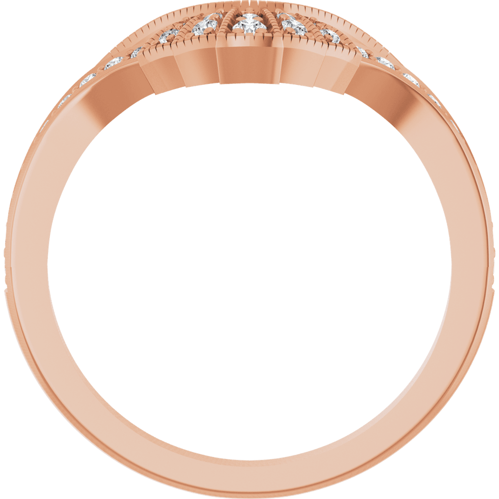 14K Gold 1/5 CTW Natural Diamond Contour Band