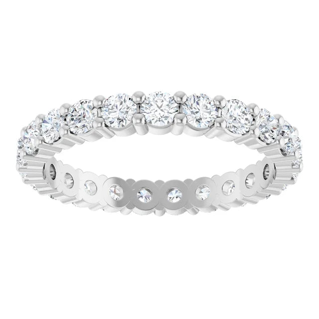 14k White Gold 1.40ctw Lab Diamond 2.5mm Eternity Band