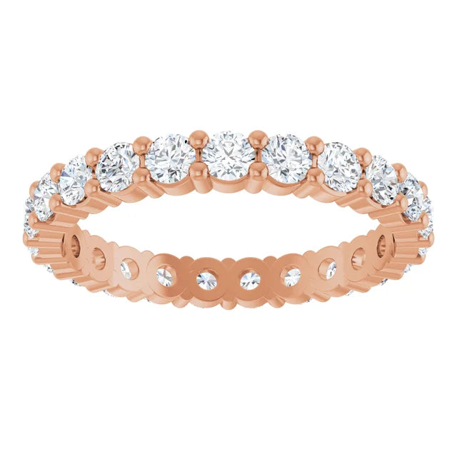 14k White Gold 1.40ctw Lab Diamond 2.5mm Eternity Band