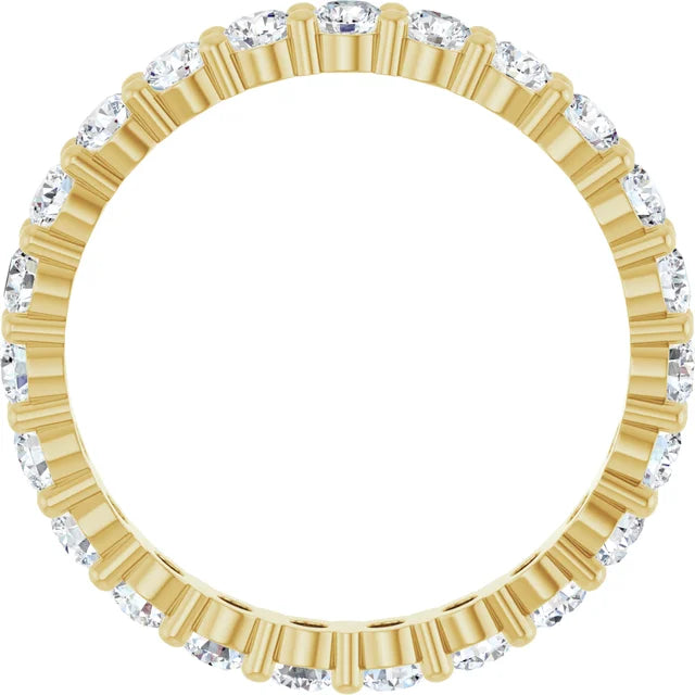 14k White Gold 1.40ctw Lab Diamond 2.5mm Eternity Band