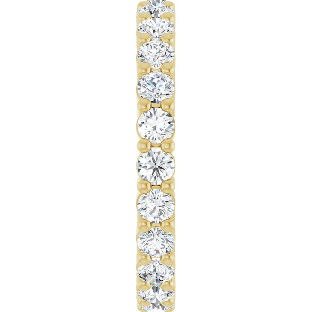 14k White Gold 1.40ctw Lab Diamond 2.5mm Eternity Band