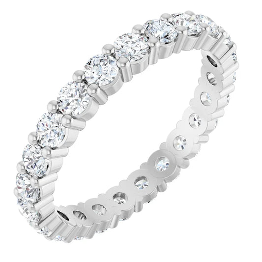 14k White Gold 1.40ctw Lab Diamond 2.5mm Eternity Band
