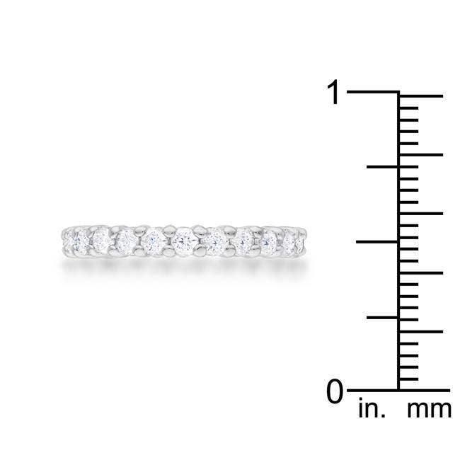 14k White Gold 1.40ctw Lab Diamond 2.5mm Eternity Band