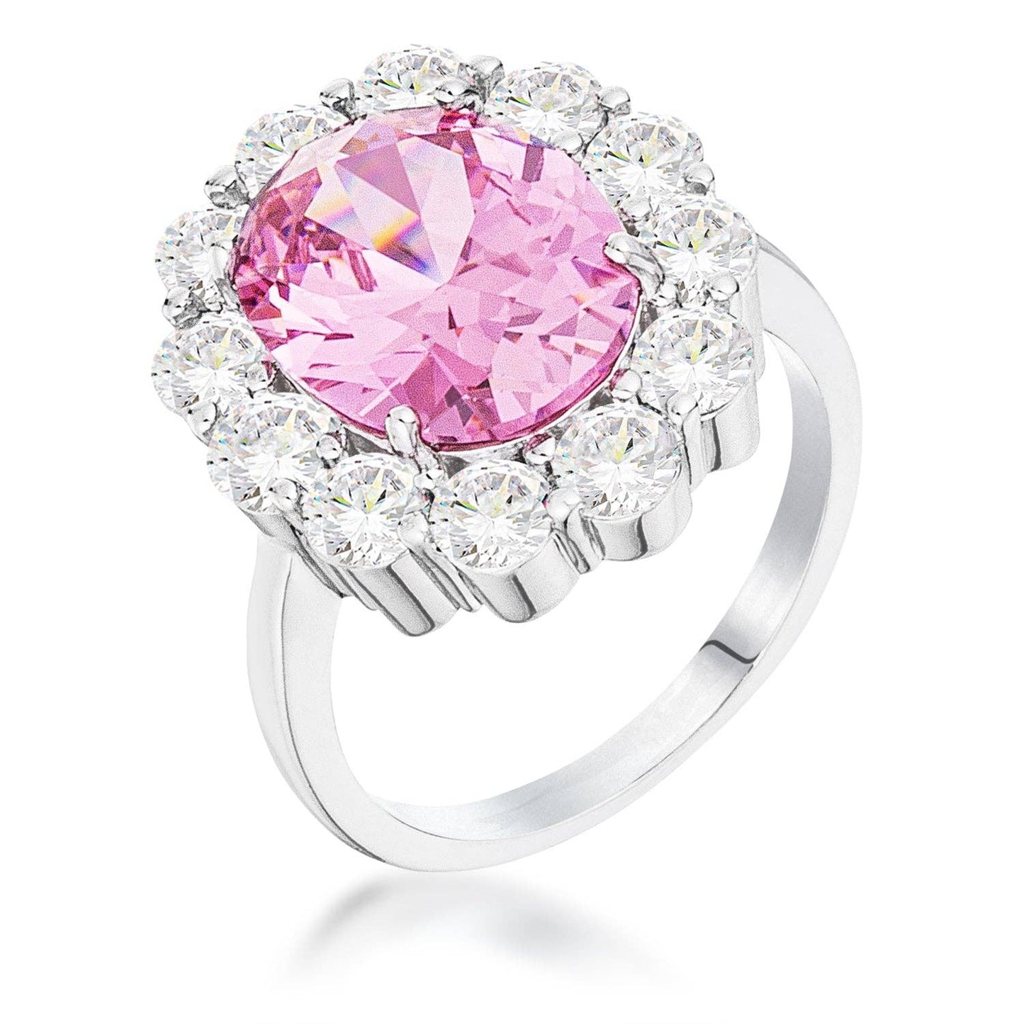 The Princess Eugenie Ring 14k White Gold 8.80ctw Pink Sapphire & Diamonds
