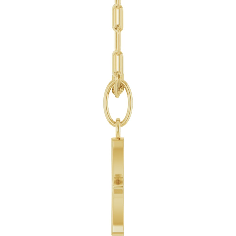 14K Yellow Engravable Star 18" Necklace