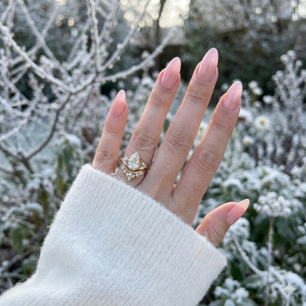 14k Yellow Gold "Adelina" Ring with 2ct Pear Cut Champagne Diamond