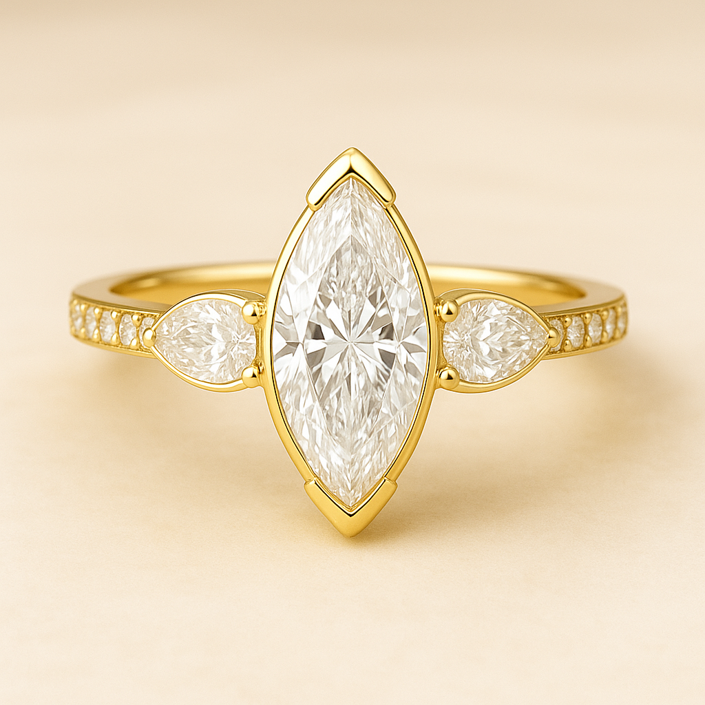 3ct Lab Grown Diamond Ring in 14k White Gold or Platinum