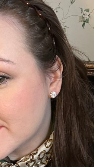 6ct Diamond Stud Earrings in 14k Gold with Screwbacks