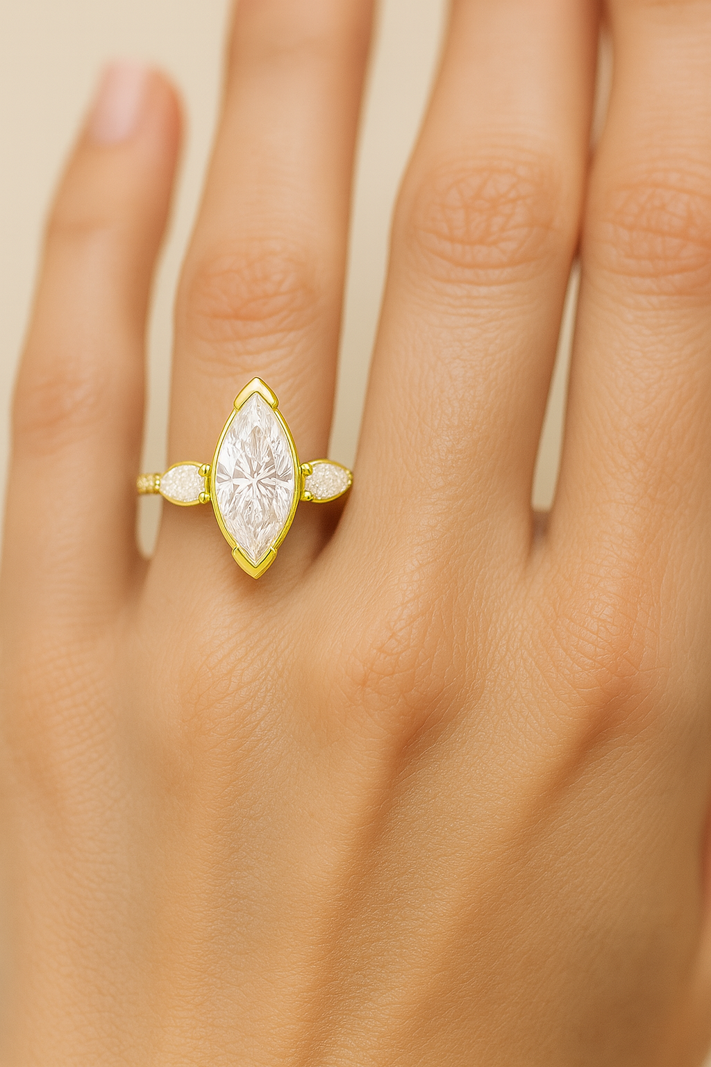 3ct Lab Grown Diamond Ring in 14k White Gold or Platinum