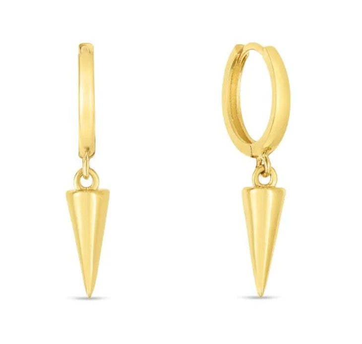 14k Gold Fierce Spike Earrings