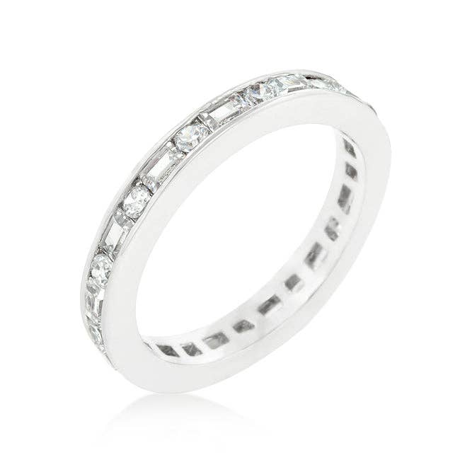 14k White Gold 0.90ctw Diamond Channel Set Band