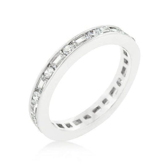 14k White Gold 0.90ctw Diamond Channel Set Band
